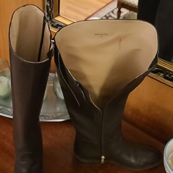 Banana Republic dark chocolate brown wide calf boots - Picture 5 of 10